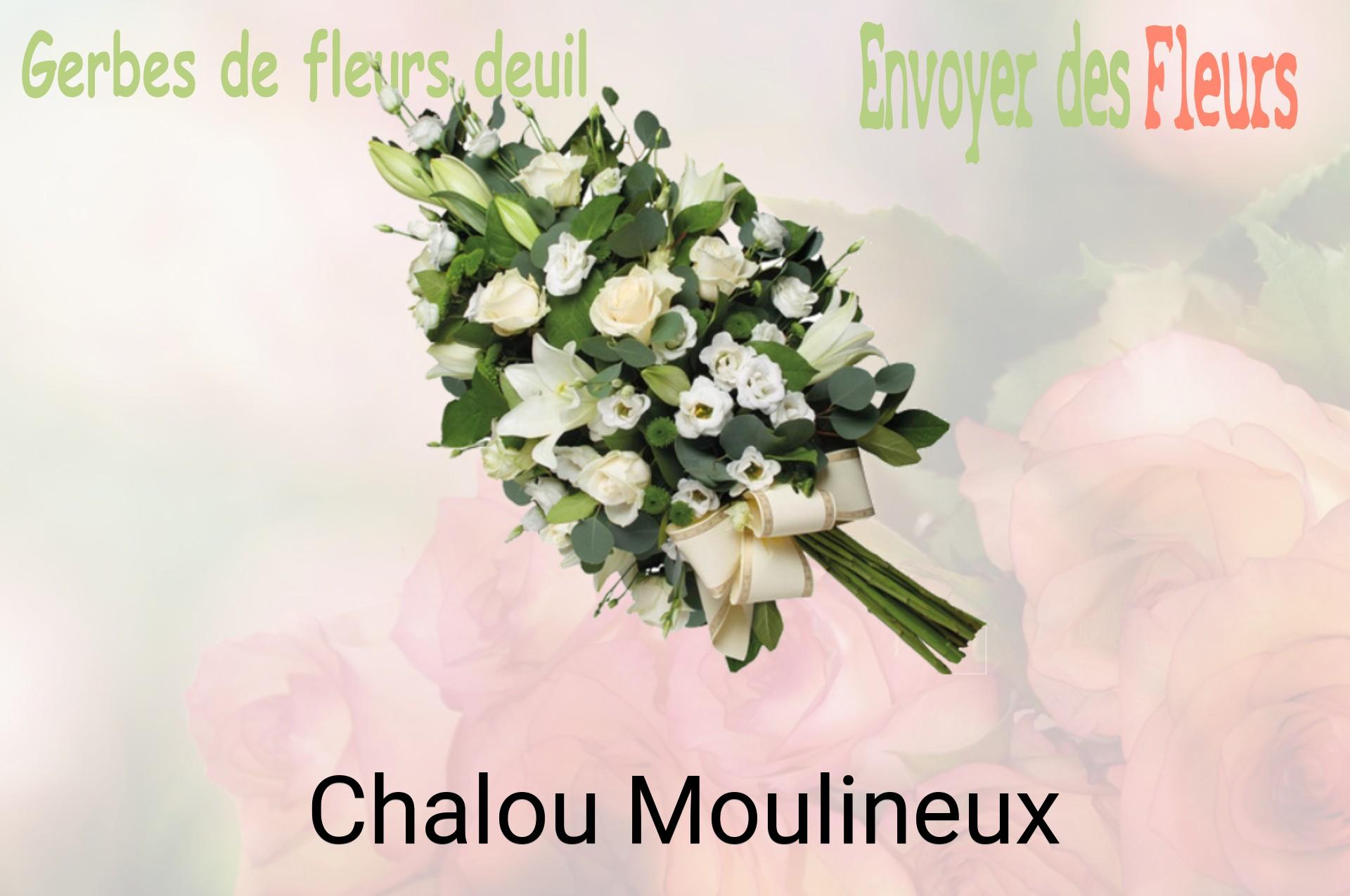 Gerbe de fleurs de deuil livrée à Chalou-Moulineux